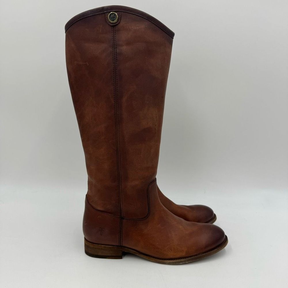 FRYE | Boots | FRYE Melissa Button 2 Tall Leather Boots - Cognac Size 8